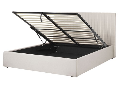 Polsterbett beige 160 200 cm - polsterbett,