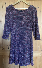 Tolles Strickkleid / Stiefelkleid Gr. S, schwarz/rot/weiß, Gina