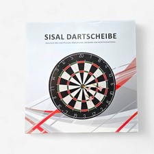 Sisal Dartscheibe Profi Ø 45 cm inkl. Dartpfeile, Abwurflinie & Zubehör –...