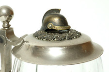 Alter Feuerwehr Pickelhaube Reservistenkrug Krug Bierkrug Raupenhelm Helm Helmet