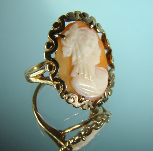 Gold ring mit kamee gemme - ring,