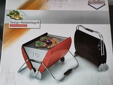 Design-Holzkohlegrill zusammenklappbar in der Farbe rot; Marke: Küchenprofi