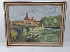 Malerei Fluss Kanu Spreewald