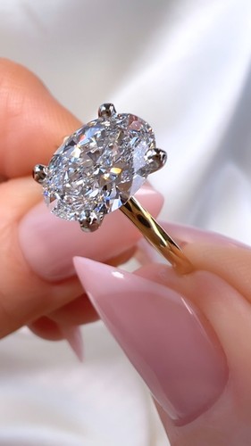 3ct oval moissanit - 3ct,