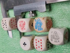 Pokerwürfel 6 ? Würfel 16 mm, gebraucht, Poker-Spielwürfel 