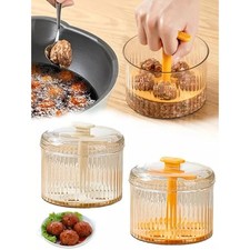 Cremeweiß und Orange Frikadellenpresse Lebendige Farben für stilvolles Kochen