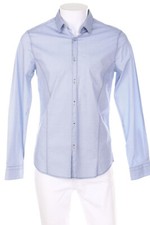 CINQUE shirt Print 40 indigo blue white