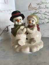 Goebel 🌟Winter 🌟 Schneemann - Paar beim Tanz 🌟Spieluhr 🌟RARITÄT🌟 wie NEU🌟