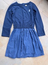 Blaues Langarmkleid mit Jeansrock der Marke TCM in Größe 122/128