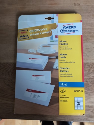 Avery zweckform j4792 - avery, j4792-25