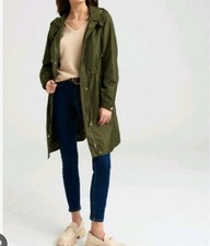 Damen Zara Basic Regenjacke Mantel Mit Kaputze Grün XS S NEU top