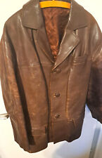 Motorrad Lederjacke / Ledermantel  Größe  ca. 54 - fürs Krad - Vintage