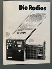 Sony Radio Captain 55 Sports 11 Original 1974 Vintage Advert Werbung Reklame