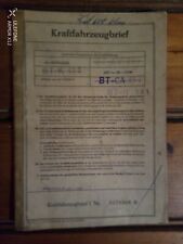 Fahrzeugbrief KFZ-Brief Title 1956 NSU-Fiat 600 C 19 PS f. Sammler Sammlung