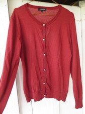 Lawrence Grey Feine Strickjacke dunkelrot Edel Wolle m. Kaschmir Gr. XL