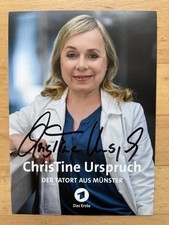 ChrisTine Urspruch AK ARD Tatort Münster Autogrammkarte original handsigniert