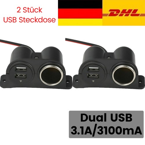 Aufbau steckdose 12v - 2x, kfz