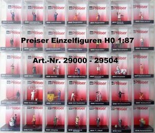 Preiser H0 1:87 Einzelfiguren (Stand 26.5.2025) Exklusiv-Serie Nr. 29000 - 29533