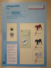 Playmobil Bauanleitung 6256 Country Ponys mit Futtertrog , A6 , 2 Seiten