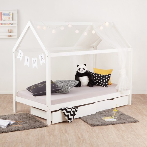 Hausbett 90x200 mit 2 - hausbett, cm