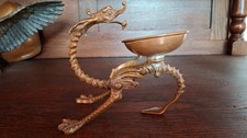 Jugendstil Kerzenhalter aus Bronze Drache