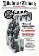 Grammophon Gesellschaft - Gramola XL Reklame 1912 Oper Werbung Plattenspieler
