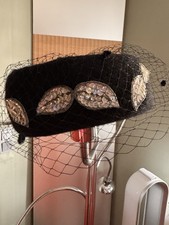 Antiker Hut Schleier Pailletten