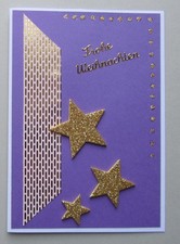 Weihnachtskarte Sterne Weihnachten 24.12., 6.12. Christmas Xmas Karte 5.9.1