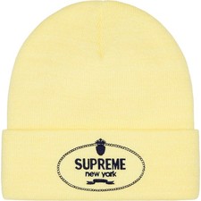 Supreme crest beanie yellow - crest,
