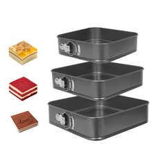 3er Set eckig Backformen