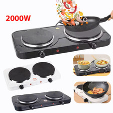 2000W Elektrisch Kochplatte Doppel Herdplatte Kochfeld Camping Herd Tragbar DHL