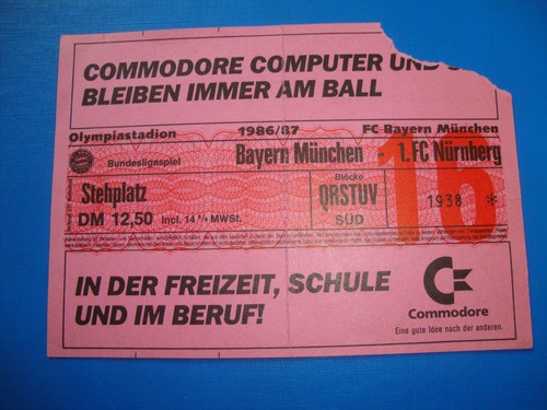 Ticket fc bayern - 86/87,