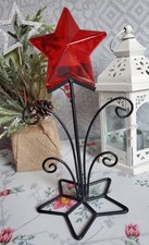 Kerzenhalter Teelichthalter Weihnachten Stern Metall 26cm Neuwertig