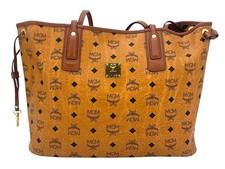 MCM Liz Reversible Shopper Bag Cognac Medium Tasche Handtasche Leo Henkeltasche