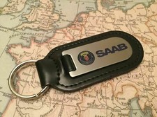 Saab Schlüsselanhänger Aufgeraut Und Gefüllt auf Leder 9-3 9-5 900 90 Turbo