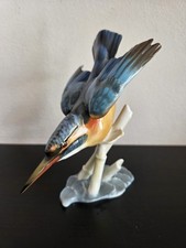 Hutschenreuther Porzellan Figur Eisvogel Vogel Achtziger Kunstabteilung 2.Wahl