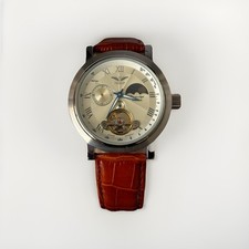 Minoir Automatik Herrenuhr Skelett Mondphase Box Zertifikat 40mm