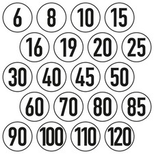 Geschwindigkeitsaufkleber 20cm