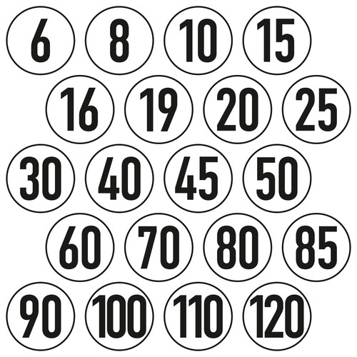 Geschwindigkeitsaufkleber 20cm