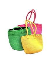 Handgefertigte kenianische Sisaltasche - Kiondo - 3 Farben zur Auswahl - 3 Größen