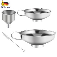 4Stk Trichter Marmeladentrichter Set Einmachtrichter Einfülltrichter Edelstahl