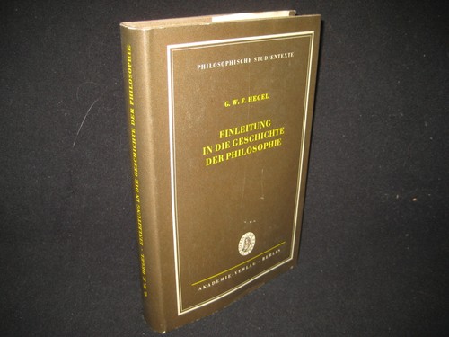 Hegel einleitung in - hegel,
