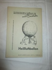 1959 Modellbau Plan : Heißluftballon / Tischkreissäge :   komplett