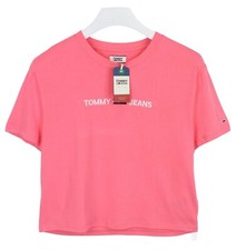 Tommy Hilfiger Jeans Modern T-Shirt Damen M Pullover Logo Stretch Pink
