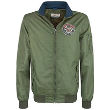 Petrol Industries Herren Jacke Grün Größe M Casual Bomber mit Reißverschluss
