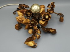 Wandleuchte Blütenlampe Midcentury Metall Design Kupfer Gold Florentiner