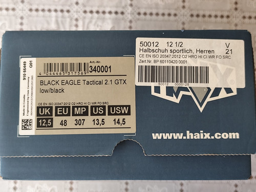 Haix black eagle tactical - black, 2.1