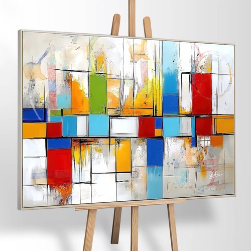 Leinwand bild abstrakt - leinwand, bunt