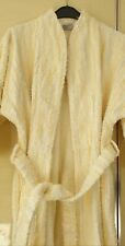 Vintage Damen-Bademantel der Marke CAWÖ, Größe 40, gelb-grau-weiß