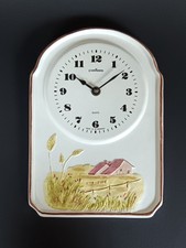 PALLAS Küchenuhr Quartz Wand-Uhr Keramik Landhaus-Stil weiß Retro